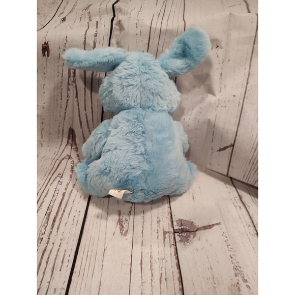 10" VINTAGE CUDDLE WIT BABY BLUE PUPPY DOG W/ BOW STUFFED ANIMAL PLUSH TOY - Picture 5 of 6